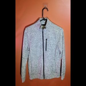 Gray Zip Up Sweater Long Sleeve Small - Sonoma